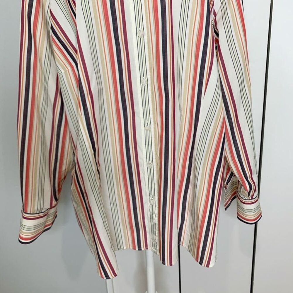 Tommy Hilfiger Women’s Striped Shirt Size 22 Long SLeeve - Picture 8 of 12